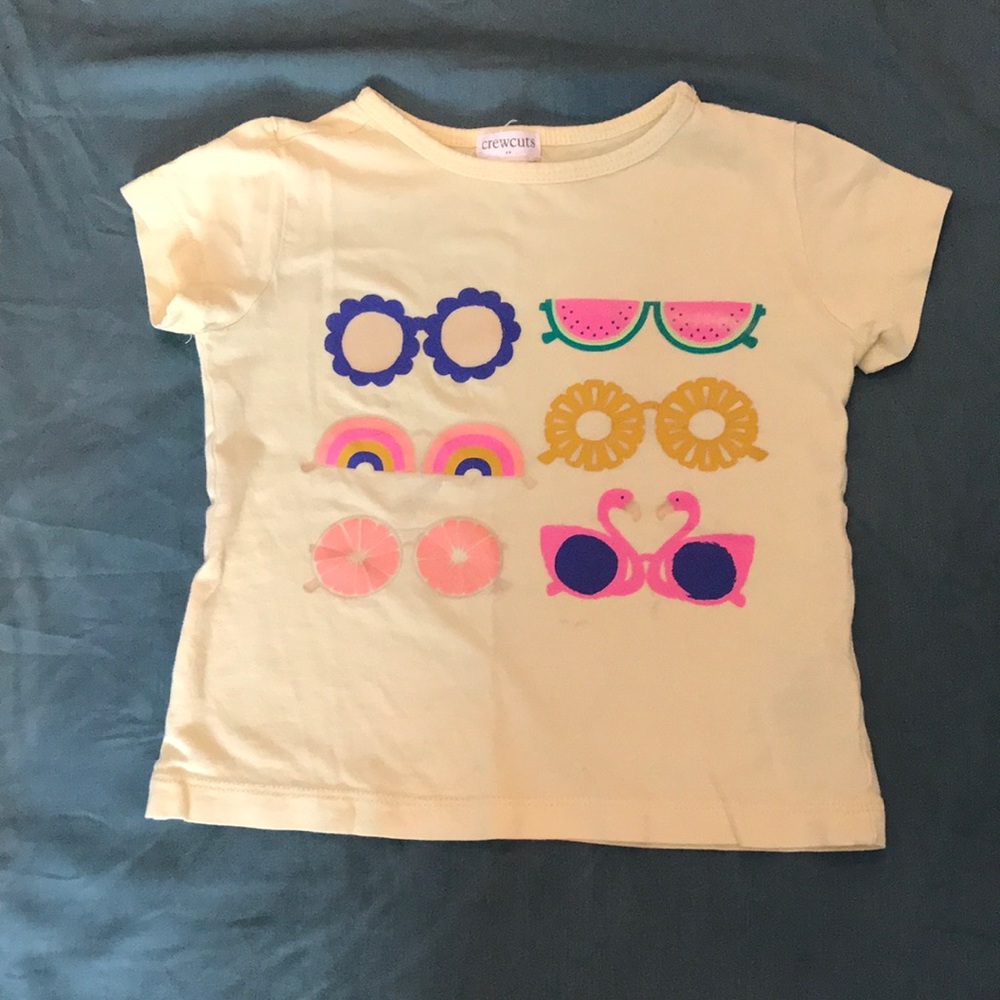 Yellow J Crew sunglasses shirt. 2T. Cute for summer!